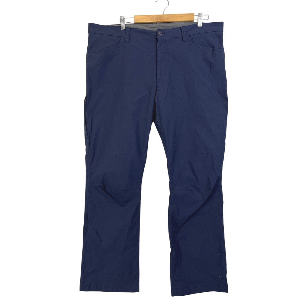 Eddie Bauer Mens Navy Blue Tech Pants Size 40x30 Water Resistant Outdoor‎ Casual